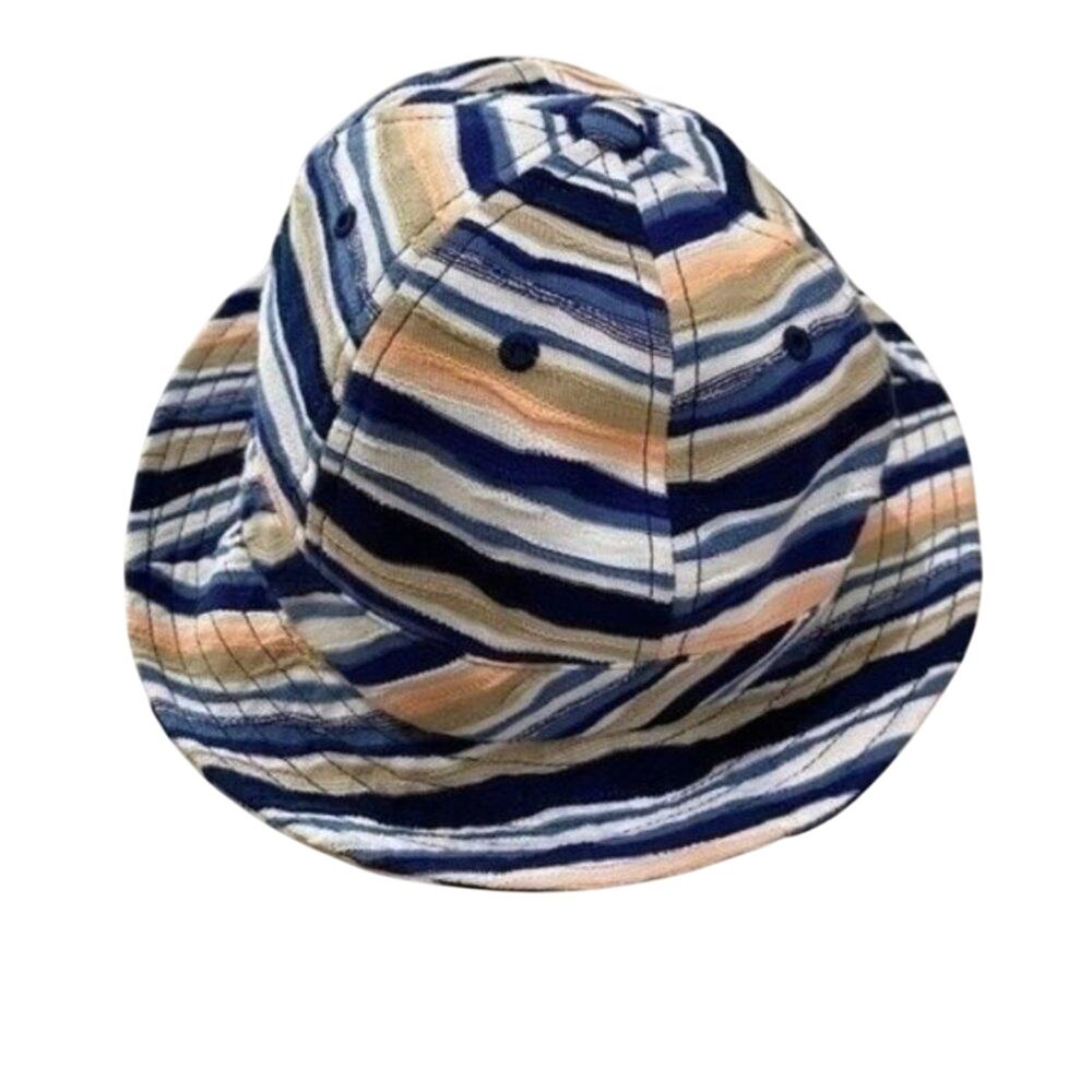 NWT Supreme Unisex Textured Multicolor Stripe Streetwear Casual Bell Bucket Hat
